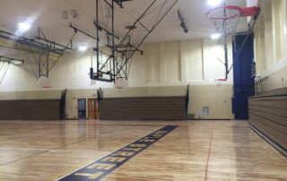 Renovated Gym at school in Kalamazoo Michigan, by a commercial painter in Kalamazoo Michigan and Grand Rapids Michigan.