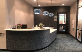 Portage Community Senior Center commercial kitchen updated with beautiful wall coverings by H&H Painting. H&H Painting is a professional painting company out of Grand Rapids and Kalamazoo Michigan.