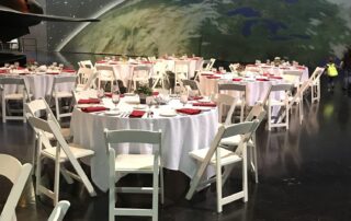 table settings at company event