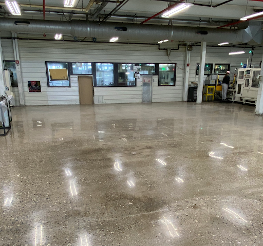 Polished Concrete Flooring in a garage